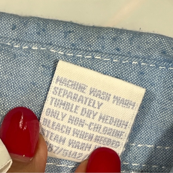 Scottish DOG tartan plaid Jean shirt Embroidered Long Sleeve Button Shirt 18W 2X - Picture 9 of 13